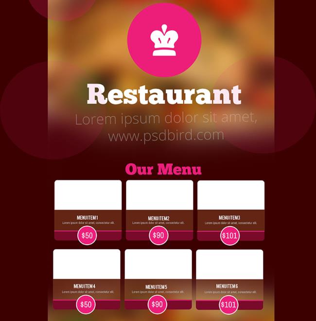 Collection of beautiful menu templates with many themes