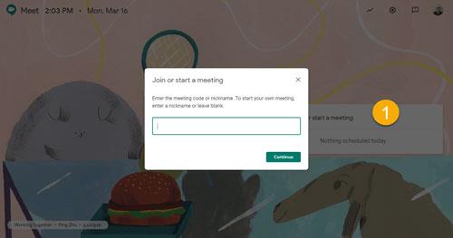 Lancer un appel dans Google Meet