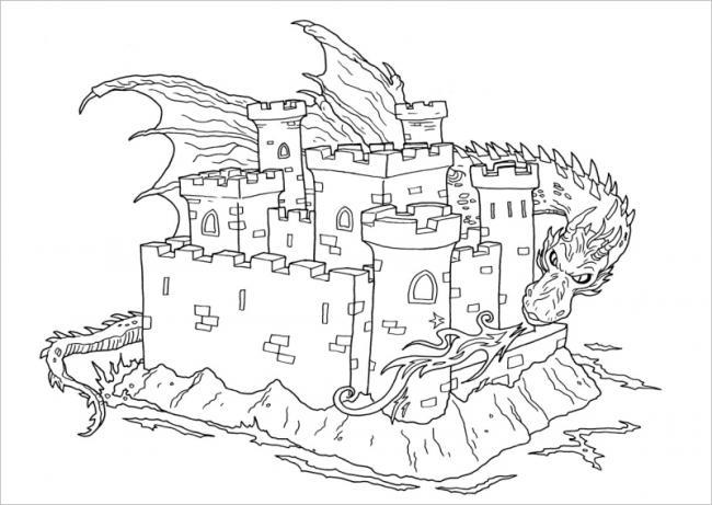 Coleção das mais belas imagens de castelo para colorir para crianças