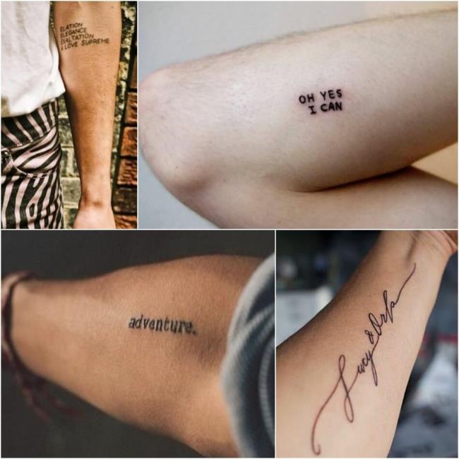 Collection des motifs de tatouage de mots les plus significatifs pour vous