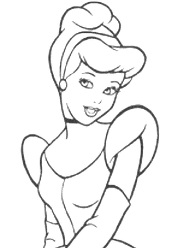 Collection of beautiful Cinderella princess coloring pages