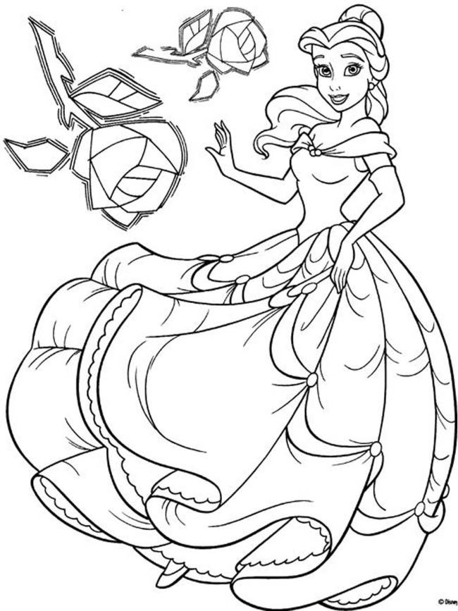 Collection of the most beautiful princess coloring pictures for kids