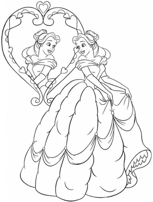 Collection of beautiful Cinderella princess coloring pages