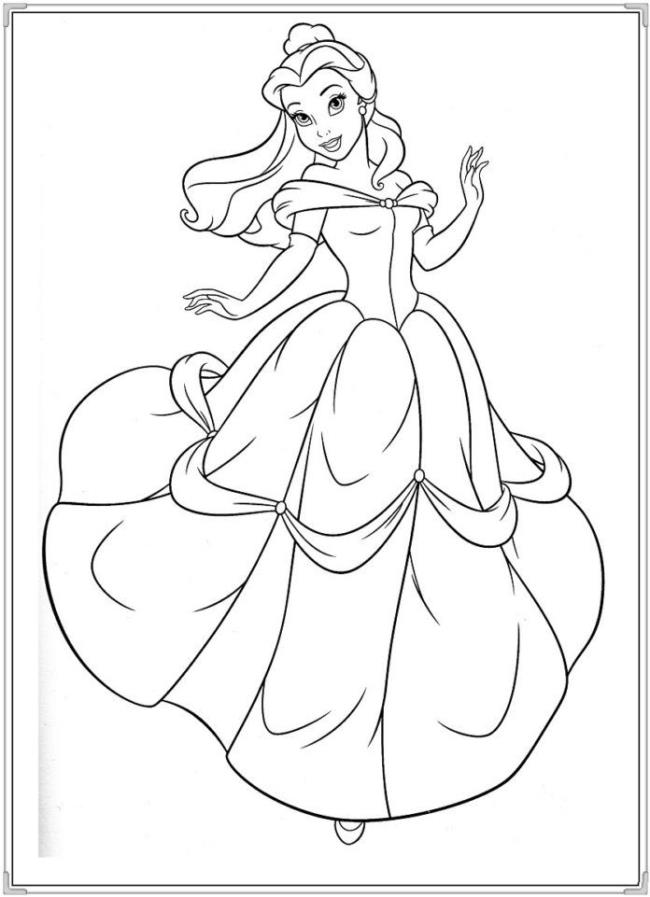 Collection of beautiful Cinderella princess coloring pages