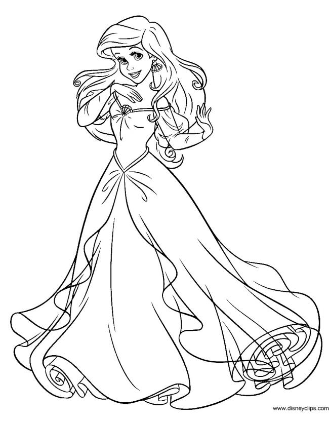 Collection of the most beautiful princess coloring pictures for kids