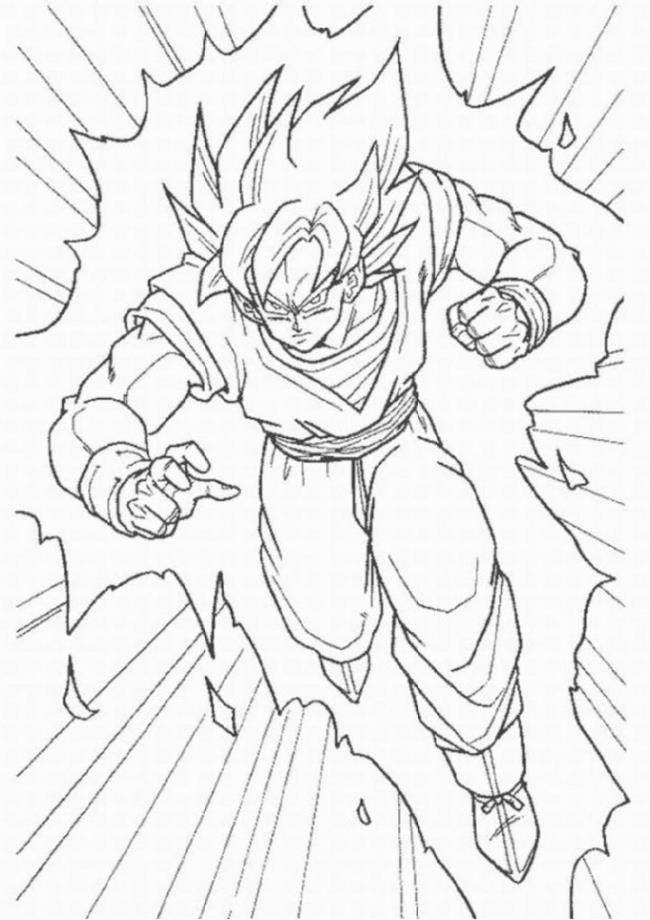 Collection of the most beautiful Songoku coloring pictures