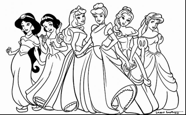 Collection of the most beautiful princess coloring pictures for kids