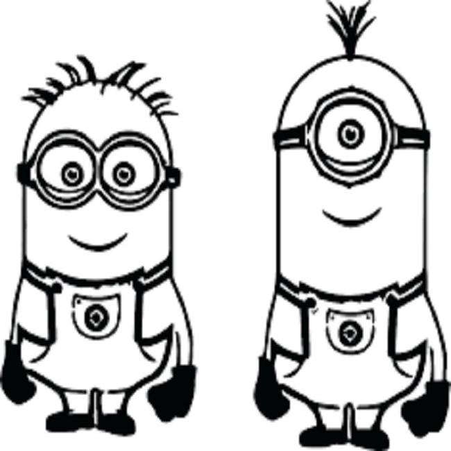 Collection of the best Minion coloring pictures for kids