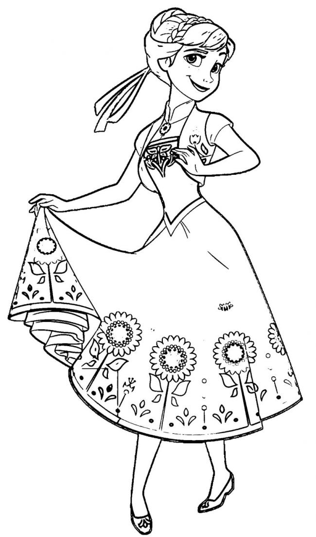 Collection of the most beautiful princess coloring pictures for kids