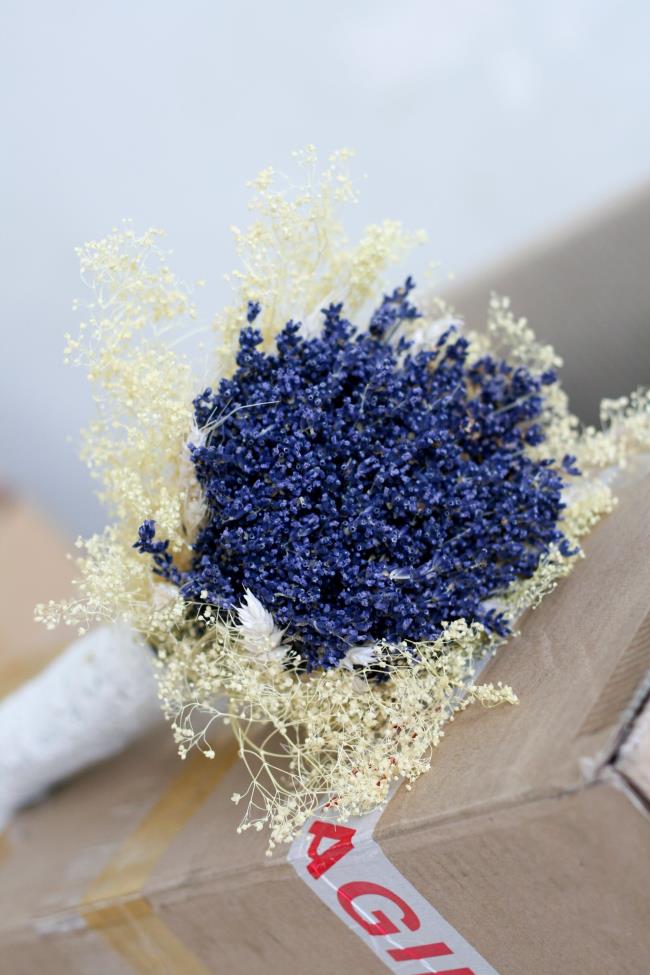 Combining images of the most beautiful dried lavender