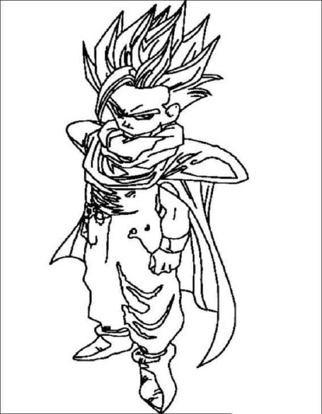 Collection of the most beautiful Songoku coloring pictures
