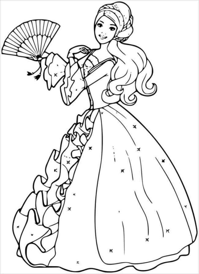 Collection of the most beautiful princess coloring pictures for kids