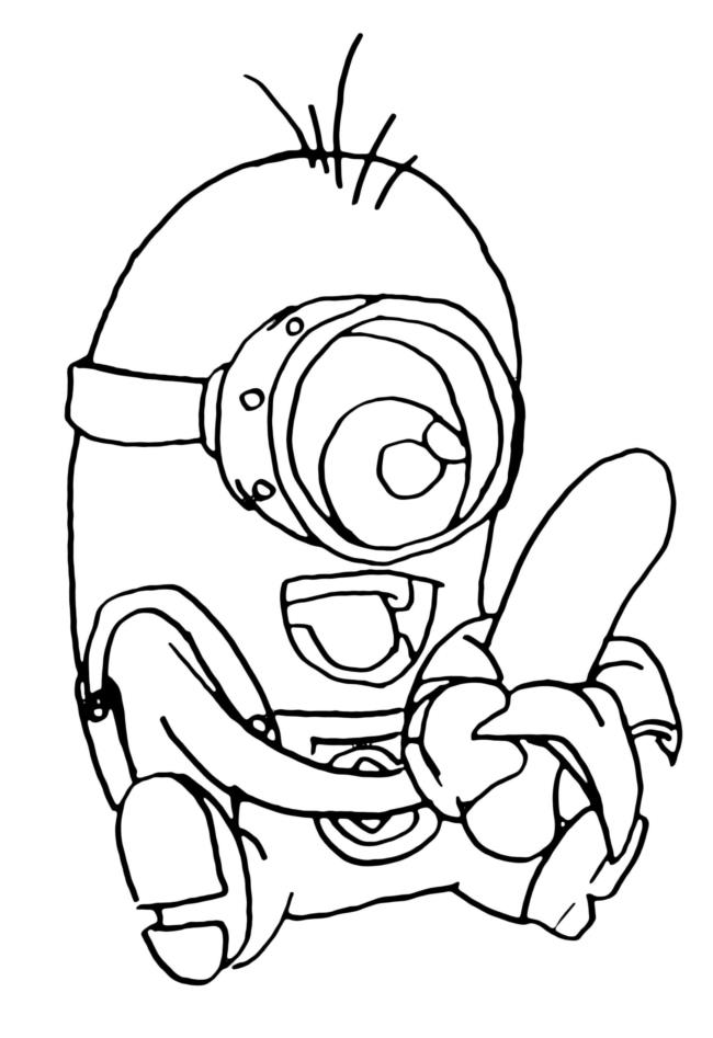 Collection of the best Minion coloring pictures for kids