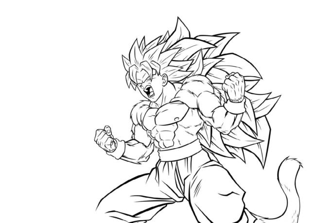 Collection of the most beautiful Songoku coloring pictures