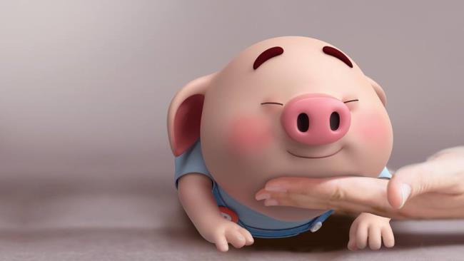 Lovely pig image as beautiful wallpaper