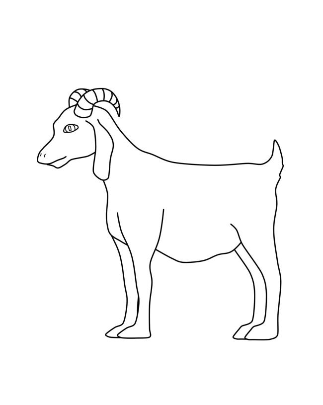 Collection of the best funny coloring pictures of goats for kids