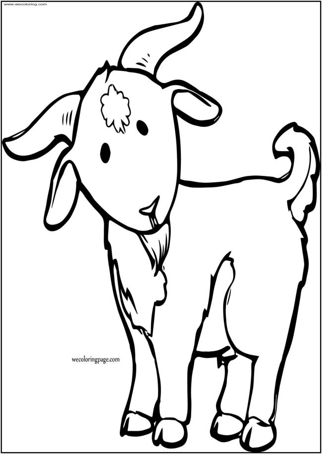 Koleksi gambar mewarnai lucu terbaik kambing untuk anak-anak