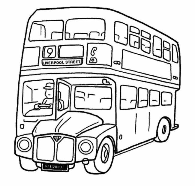 Collection of the most beautiful pictures of bus coloring for kids