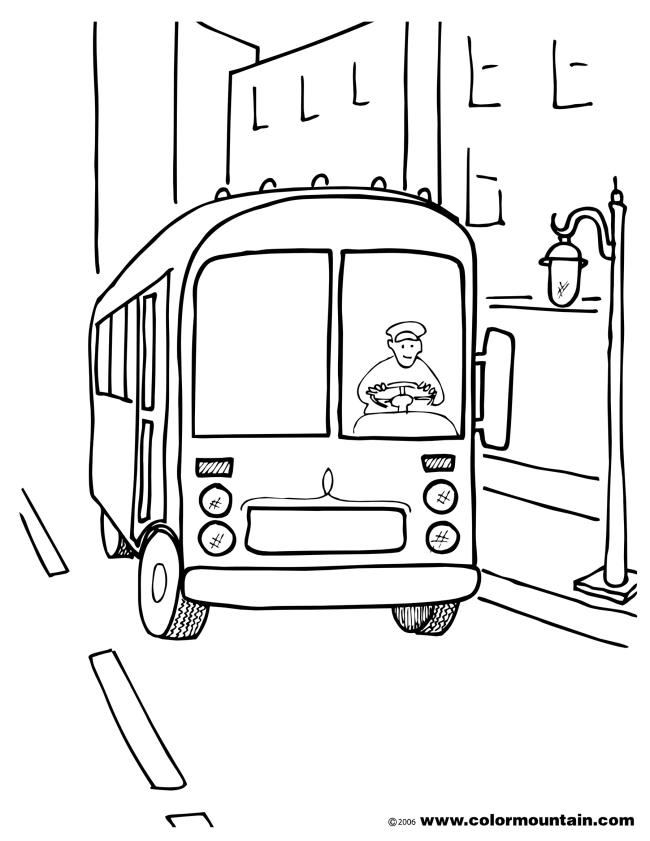 Collection of the most beautiful pictures of bus coloring for kids