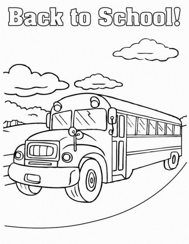 Collection of the most beautiful pictures of bus coloring for kids