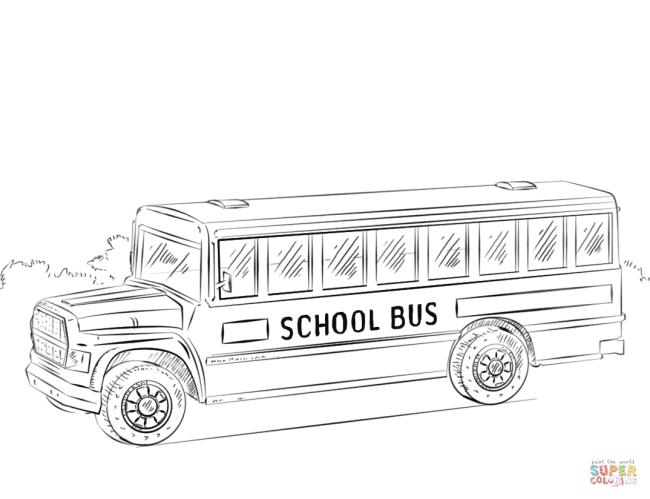 Collection of the most beautiful pictures of bus coloring for kids