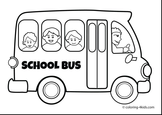 Collection of the most beautiful pictures of bus coloring for kids