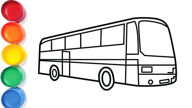 Collection of the most beautiful pictures of bus coloring for kids