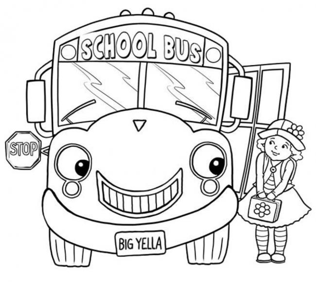 Collection of the most beautiful pictures of bus coloring for kids