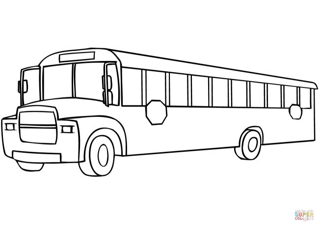 Collection of the most beautiful pictures of bus coloring for kids