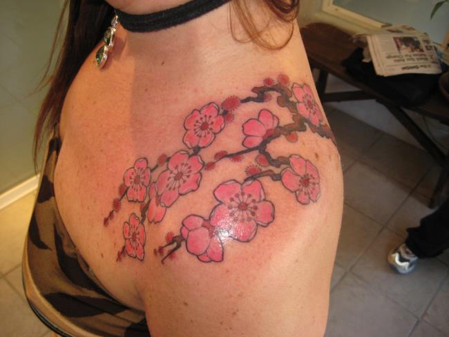 Verzameling van 50 monsters van extreem mooie sakura-tatoeages van hoge kwaliteit