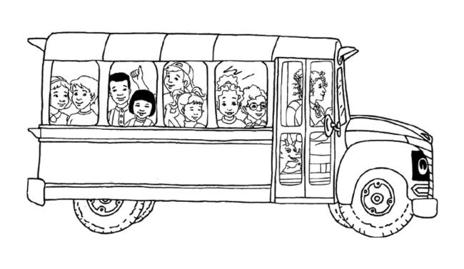 Koleksi gambar-gambar paling indah dari pewarnaan bus untuk anak-anak