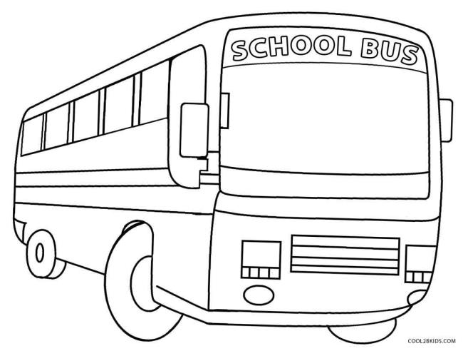 Collection of the most beautiful pictures of bus coloring for kids