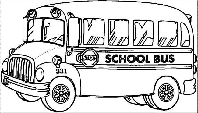 Collection of the most beautiful pictures of bus coloring for kids