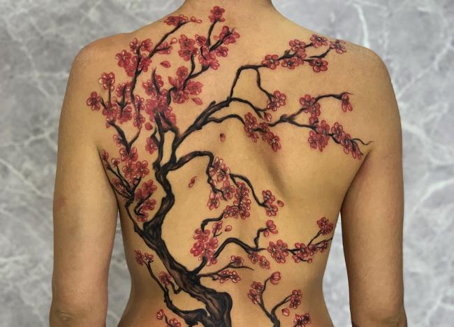 Коллекция из 50 образцов исключительно красивых, качественных татуировок сакуры