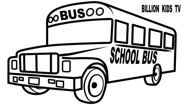 Collection of the most beautiful pictures of bus coloring for kids