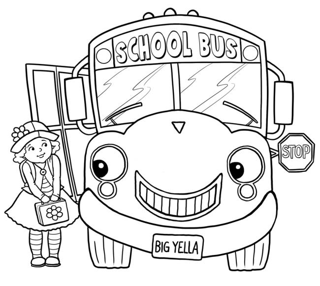 Collection of the most beautiful pictures of bus coloring for kids