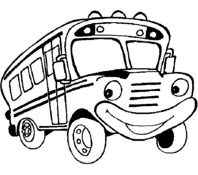 Collection of the most beautiful pictures of bus coloring for kids