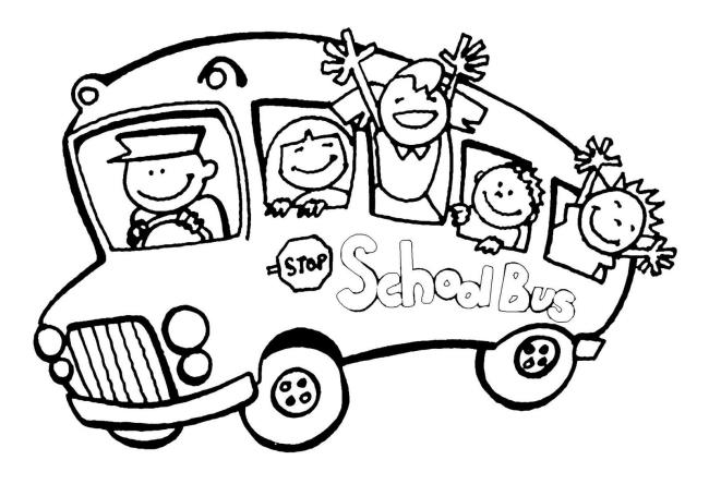 Collection of the most beautiful pictures of bus coloring for kids