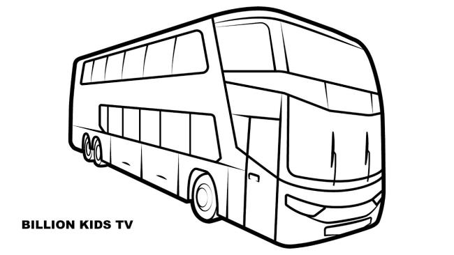 Collection of the most beautiful pictures of bus coloring for kids