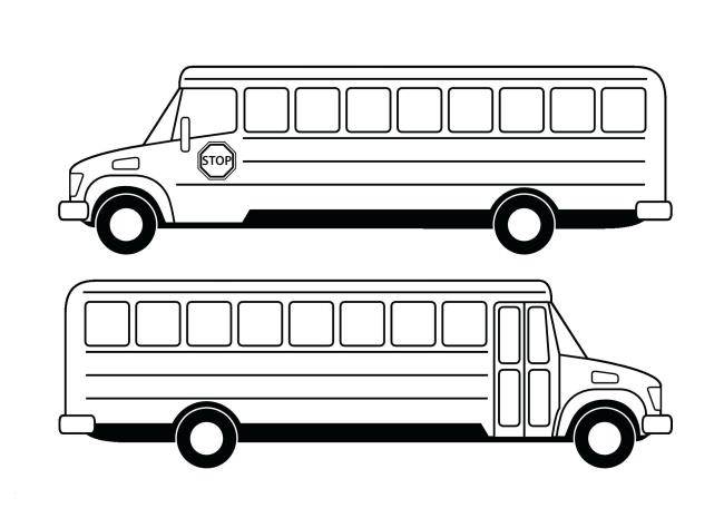 Collection of the most beautiful pictures of bus coloring for kids