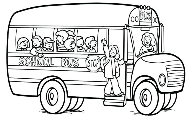 Collection of the most beautiful pictures of bus coloring for kids