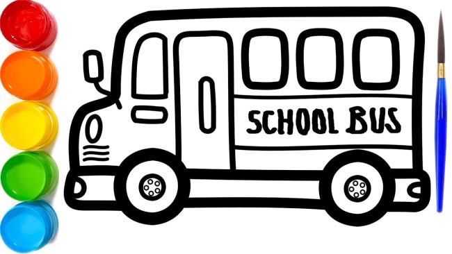 Collection of the most beautiful pictures of bus coloring for kids