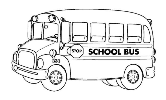 Collection of the most beautiful pictures of bus coloring for kids