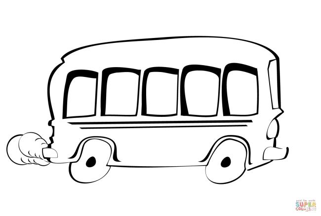 Collection of the most beautiful pictures of bus coloring for kids