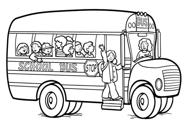 Collection of the most beautiful pictures of bus coloring for kids