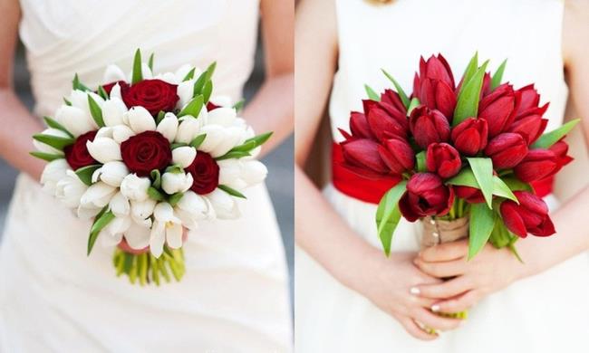 美しいチューリップの結婚式の花の画像 