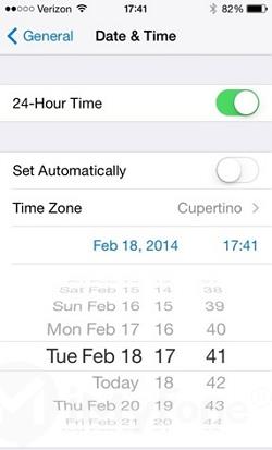 change the date on iphone