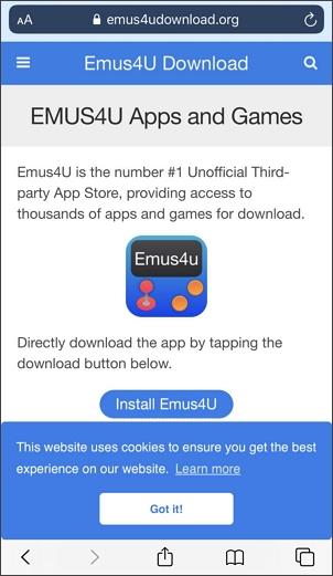 open emus4u app and tap delta
