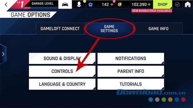 How to enable / disable TouchDrive mode when playing Asphalt 9: Legends