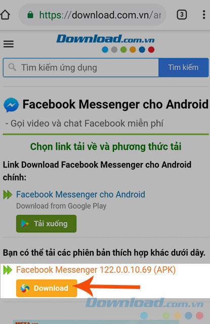facebook messenger old version